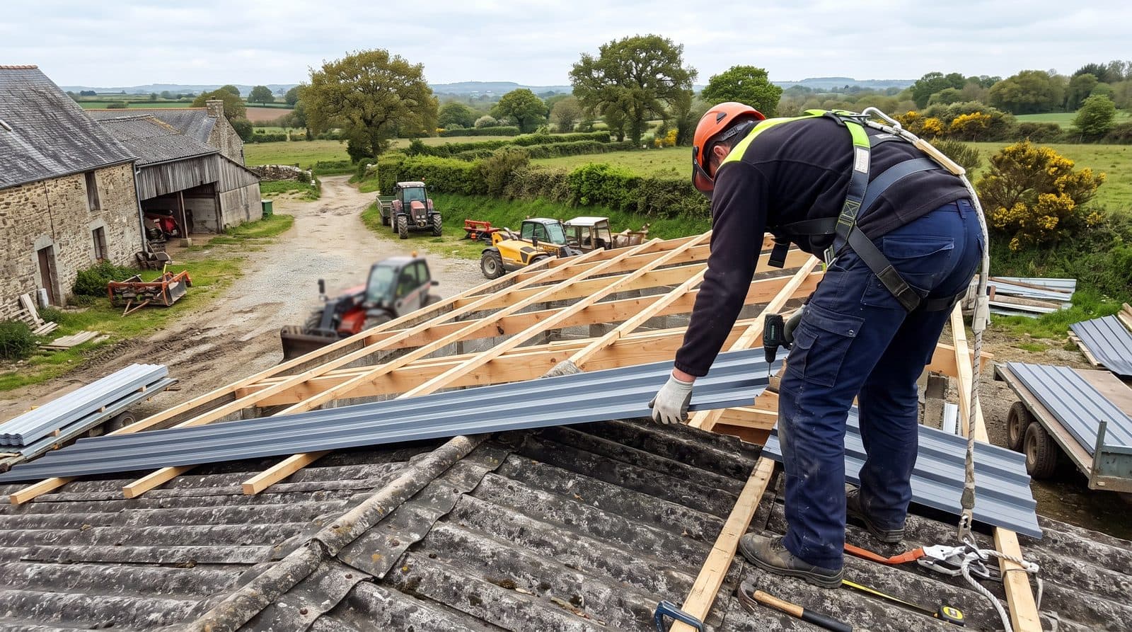 Continuité d'exploitation : organiser un chantier de toiture sans arrêter son élevage