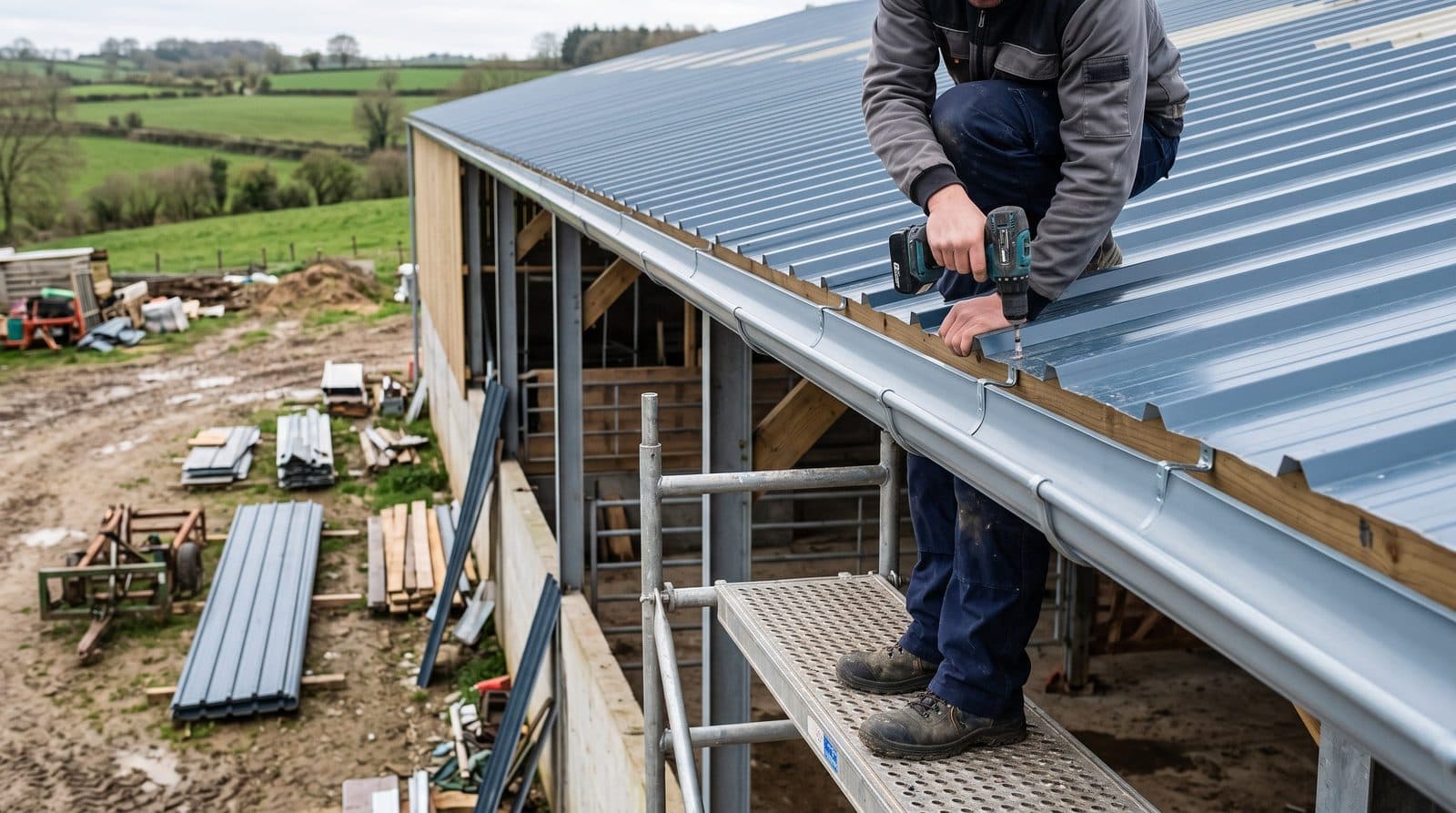 Gouttières et évacuation des eaux pluviales sur un bâtiment agricole : les points de vigilance