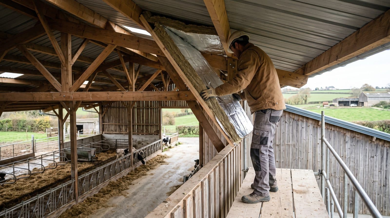 Isolation sous toiture agricole : confort thermique et ventilation du bâtiment